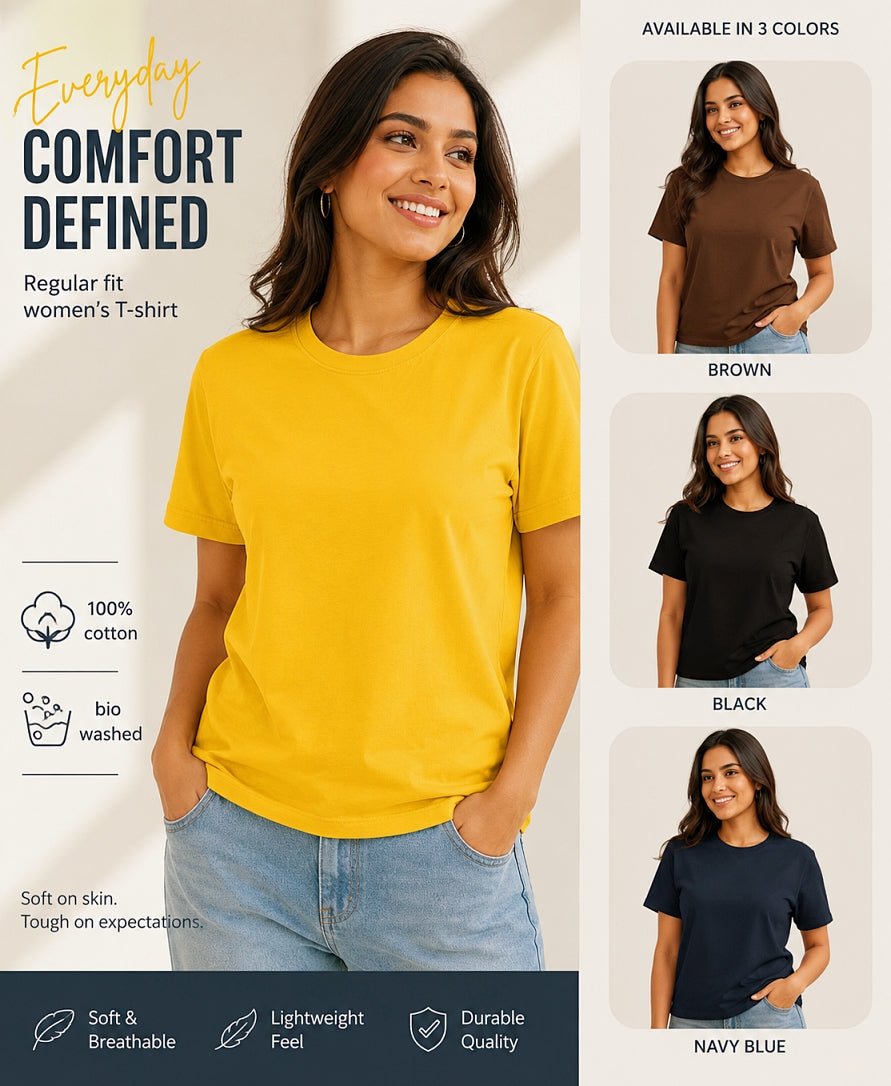 Golden Yellow - Women's Customised Tees