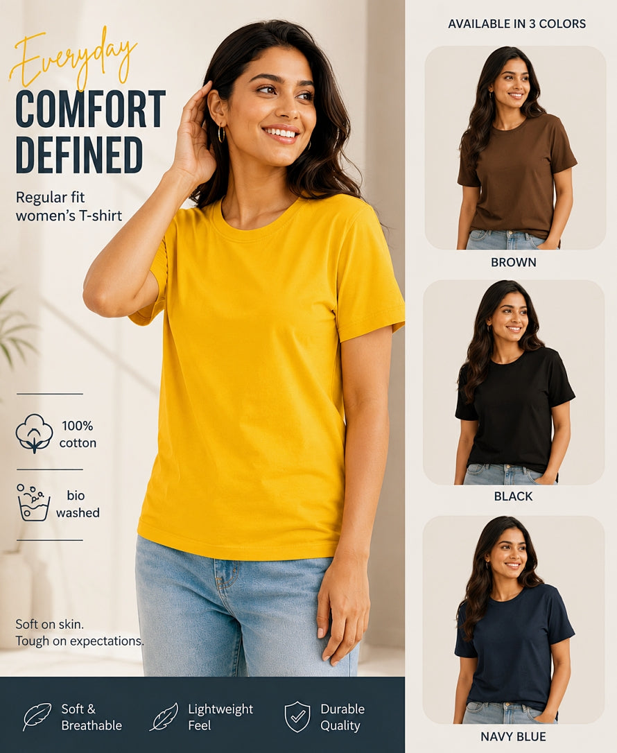 Golden Yellow - Women's Customised Tees