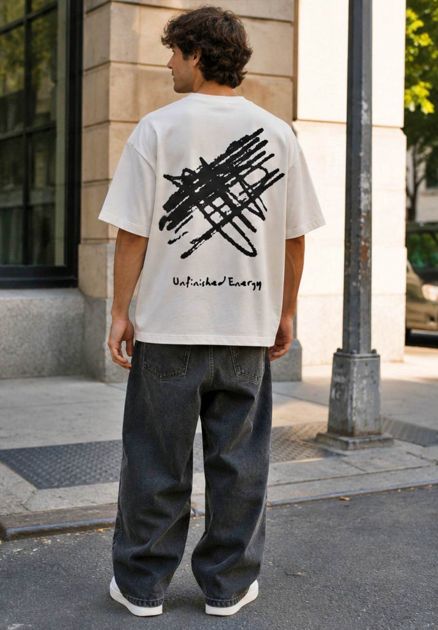 Unfinished Energy - Men's Oversized Tees