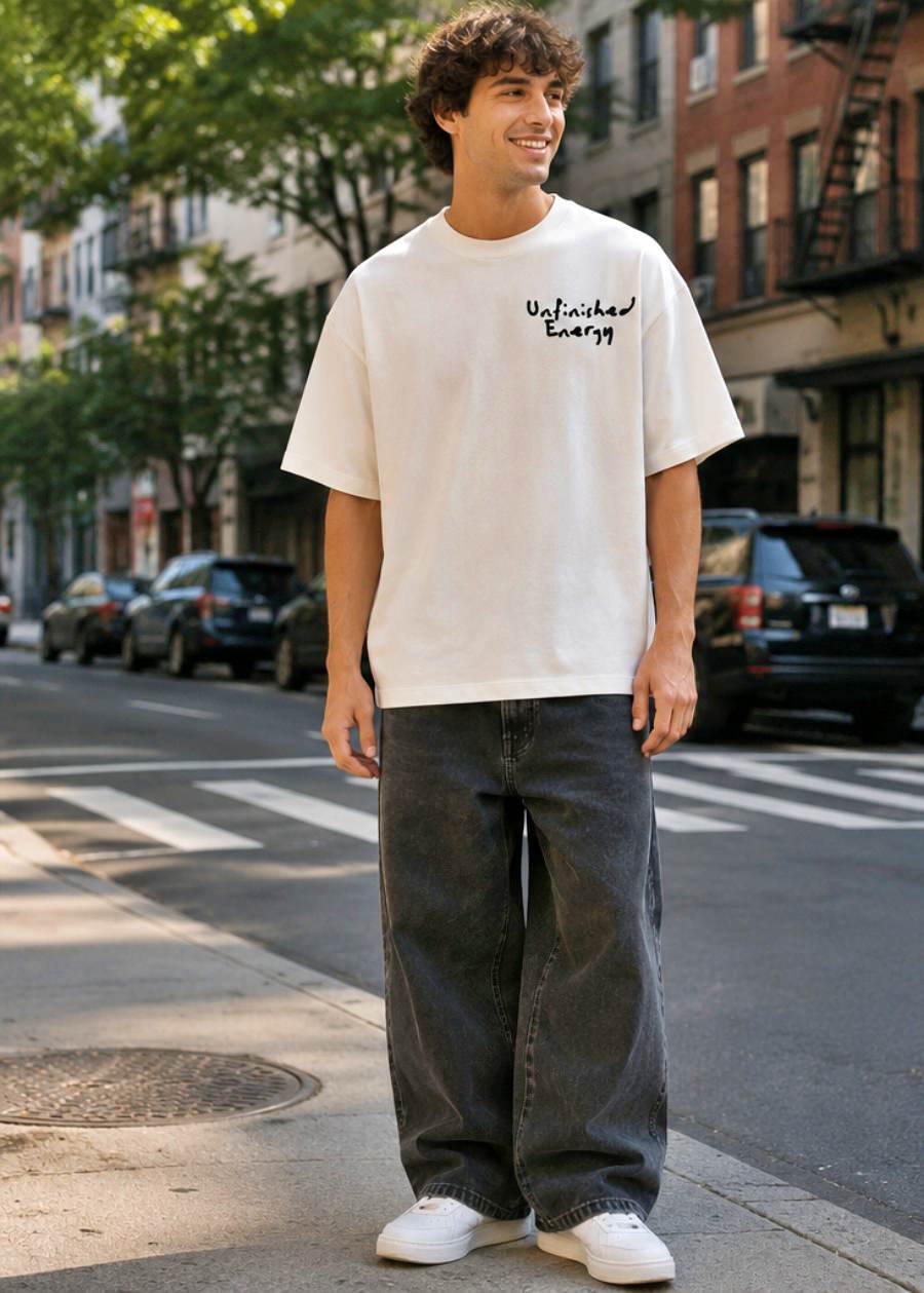 Unfinished Energy - Men's Oversized Tees