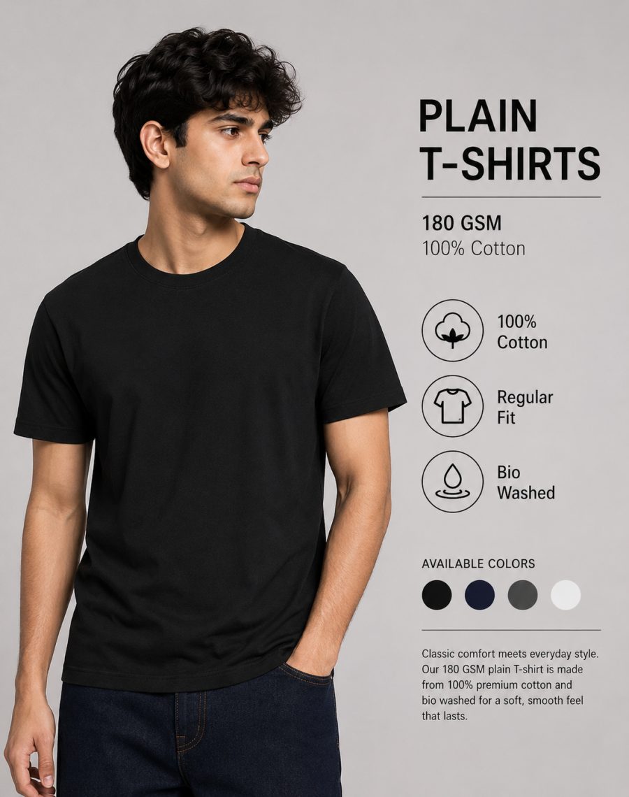 Black - Men's Customised Tees