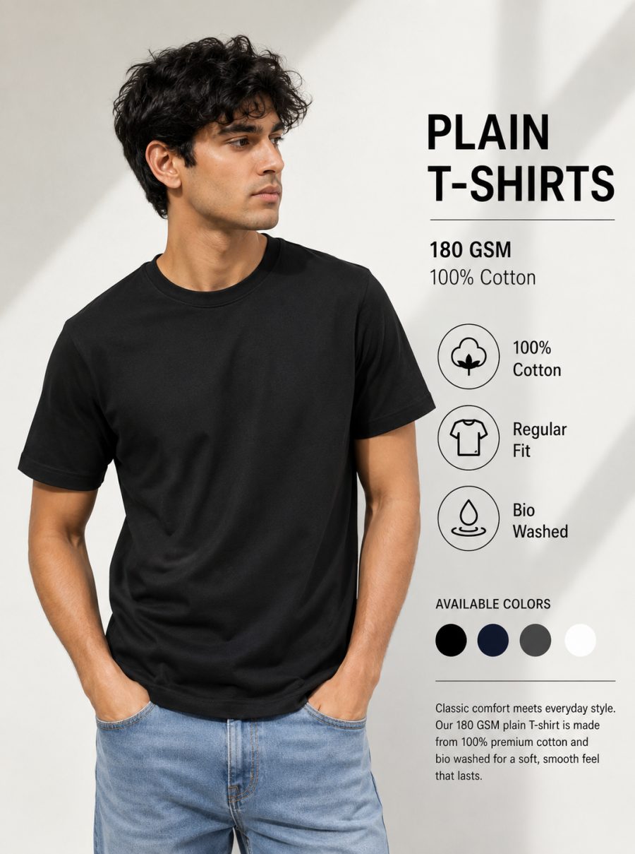 Black - Men's Customised Tees