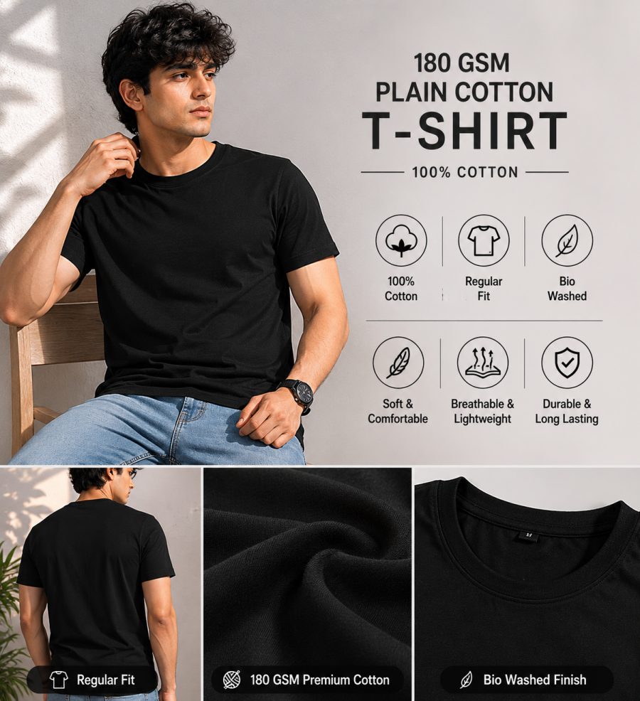 Black - Men's Customised Tees