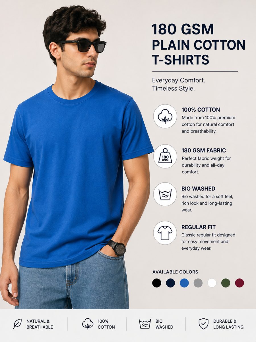 Royal Blue - Men's Plain Tees