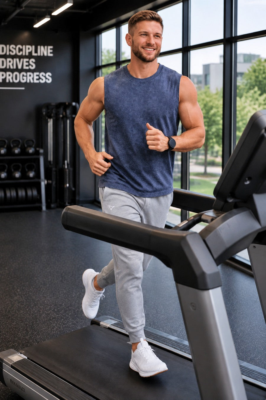 Men's Oversize Tank Vest - Gray