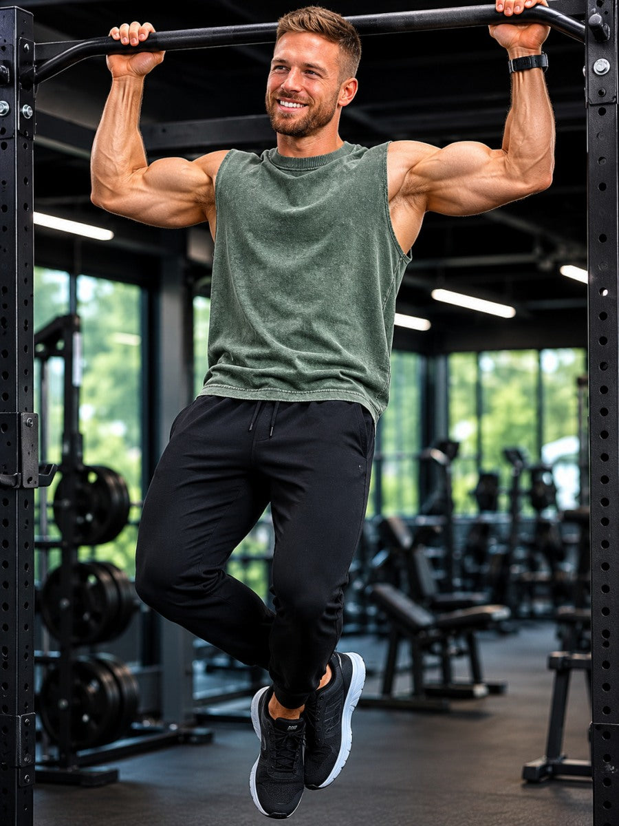 Men's Oversize Tank Vest - Green