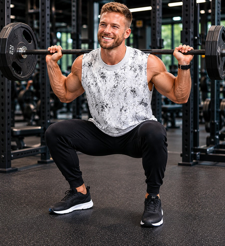 Men's Oversize Tank Vest - White