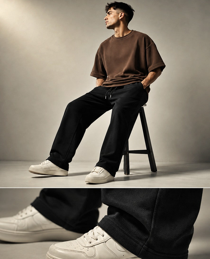 Black Cotton Joggers