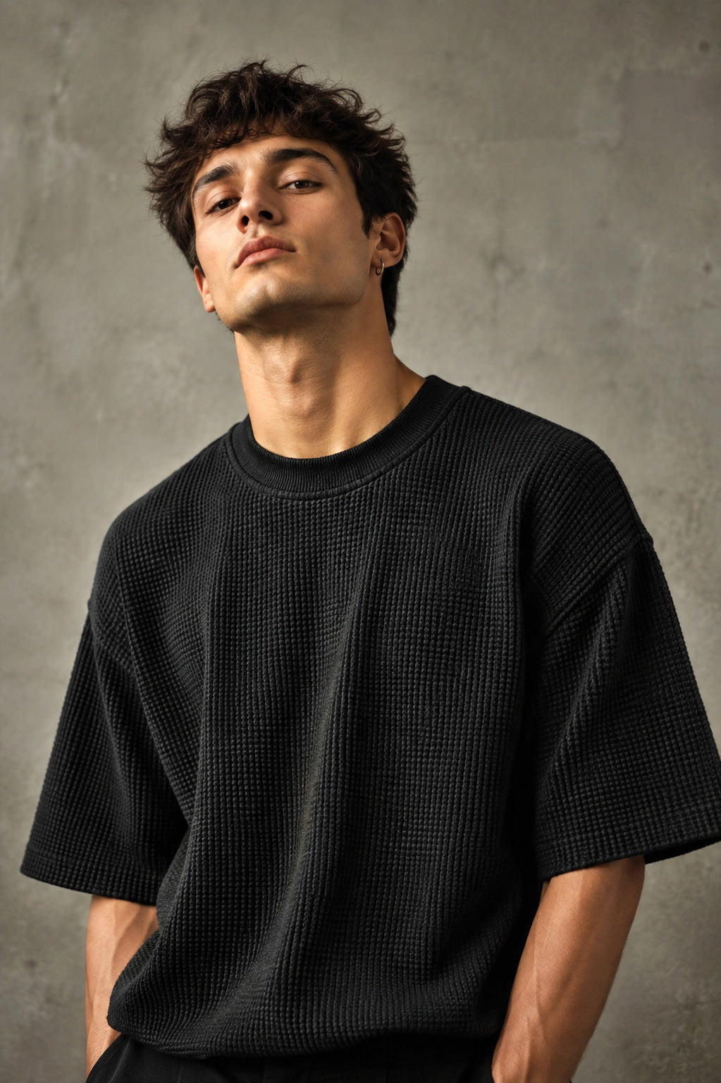 Black Waffle Tee