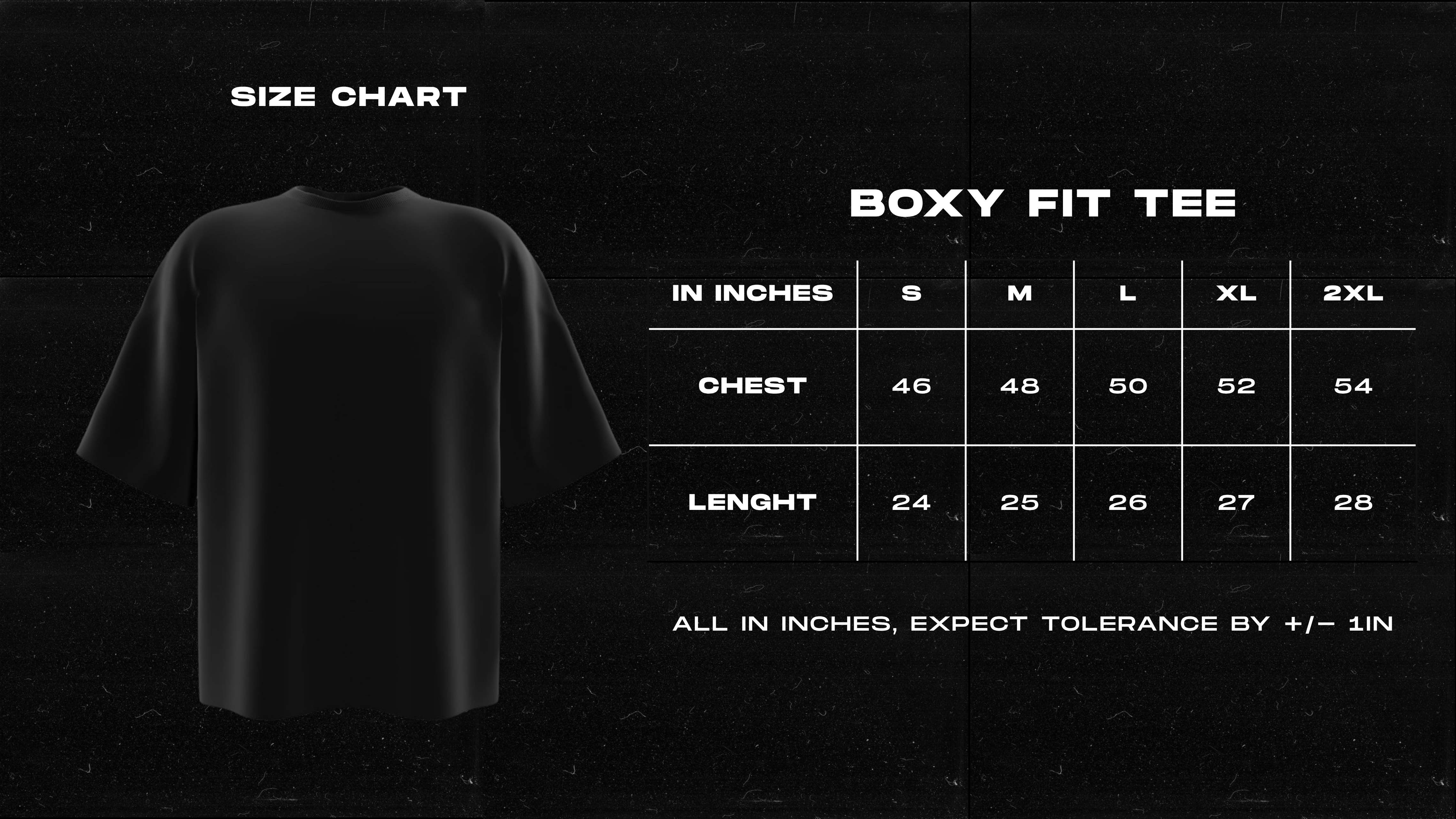 Black Ombré - Boxy Tee