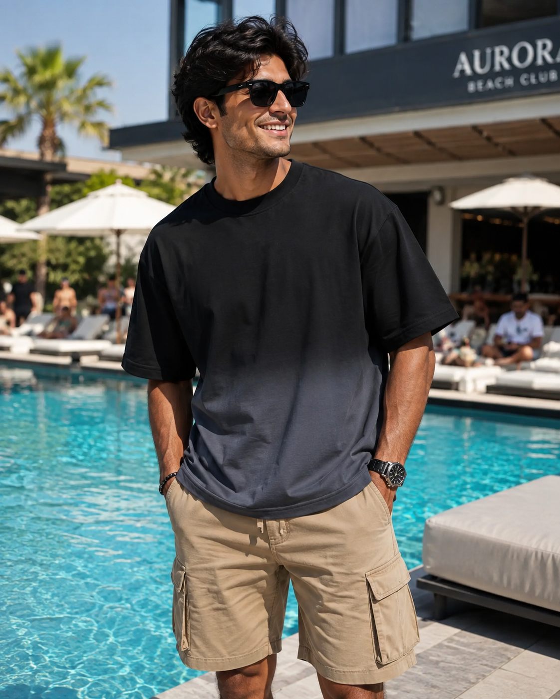 Black Ombré - Boxy Tee