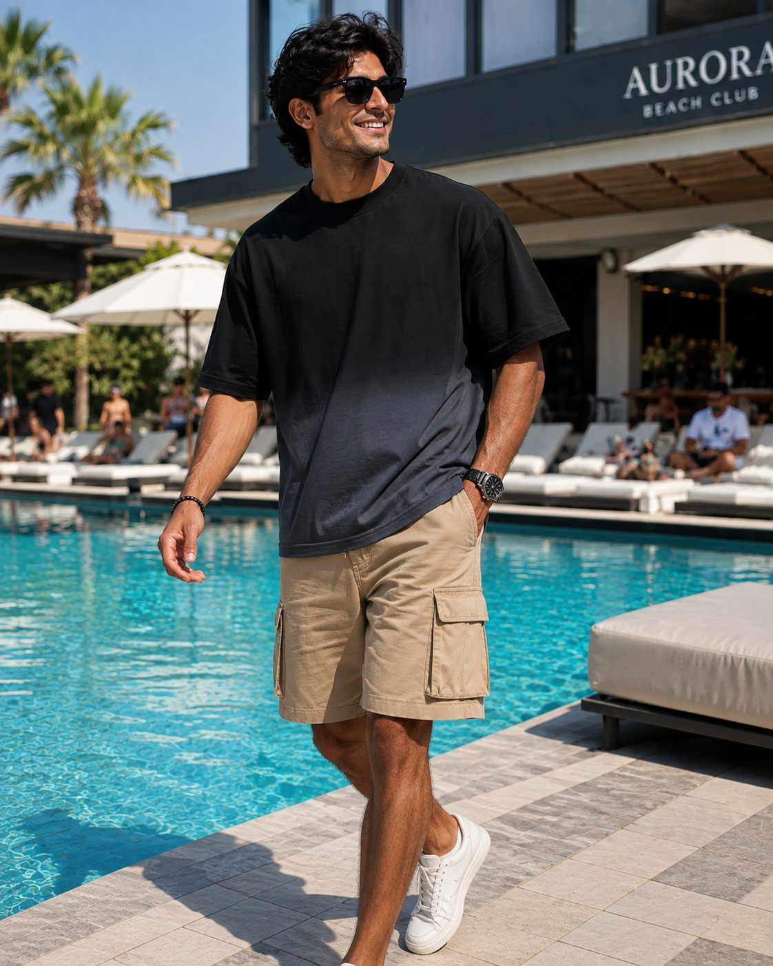 Black Ombré - Boxy Tee