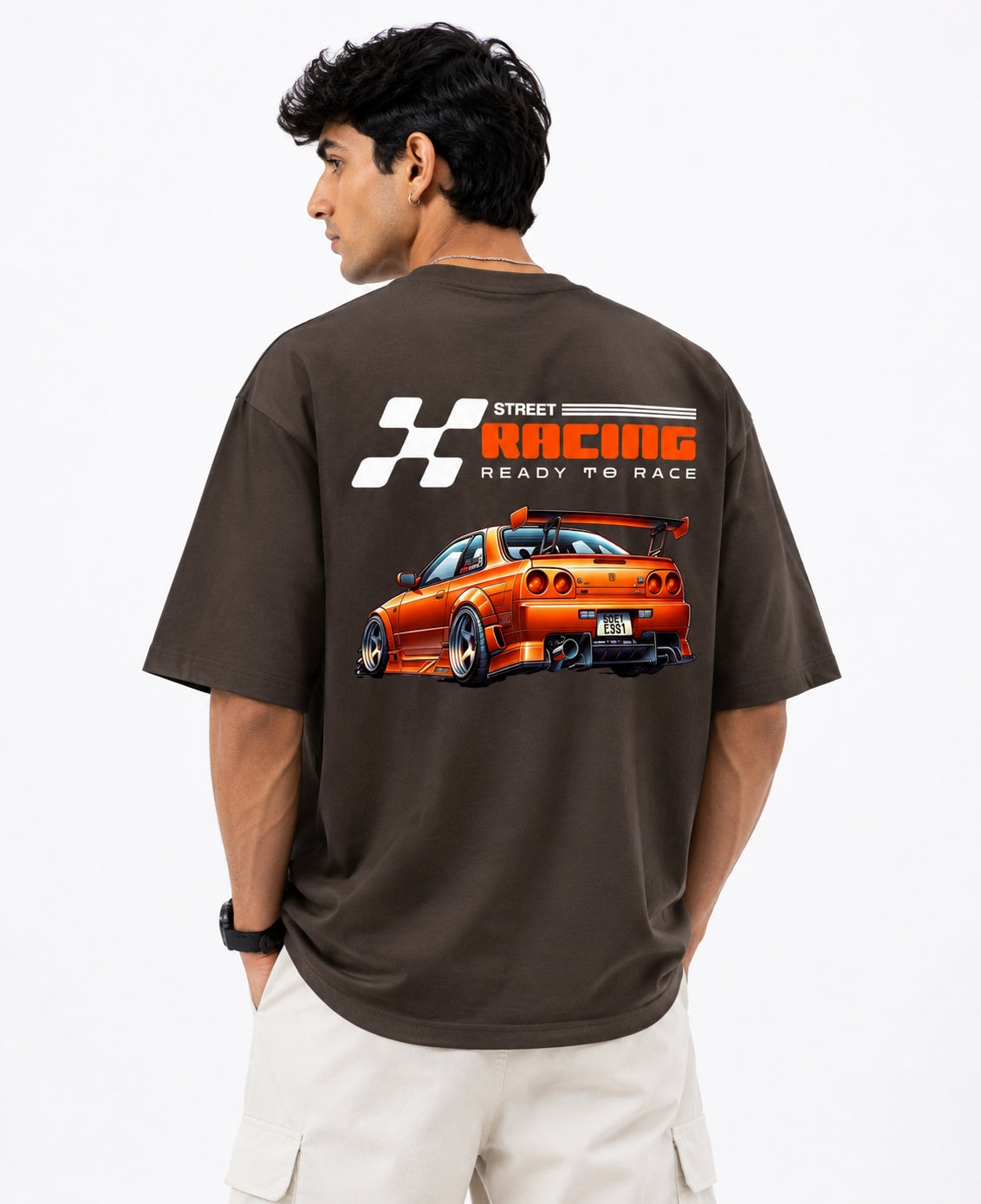 Street Racing Coffee Brown 240 GSM - Premium Tees
