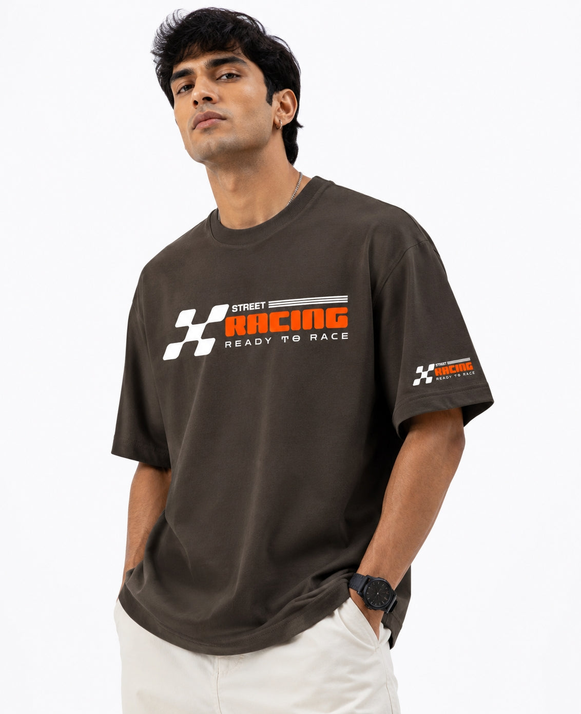 Street Racing Coffee Brown 240 GSM - Premium Tees