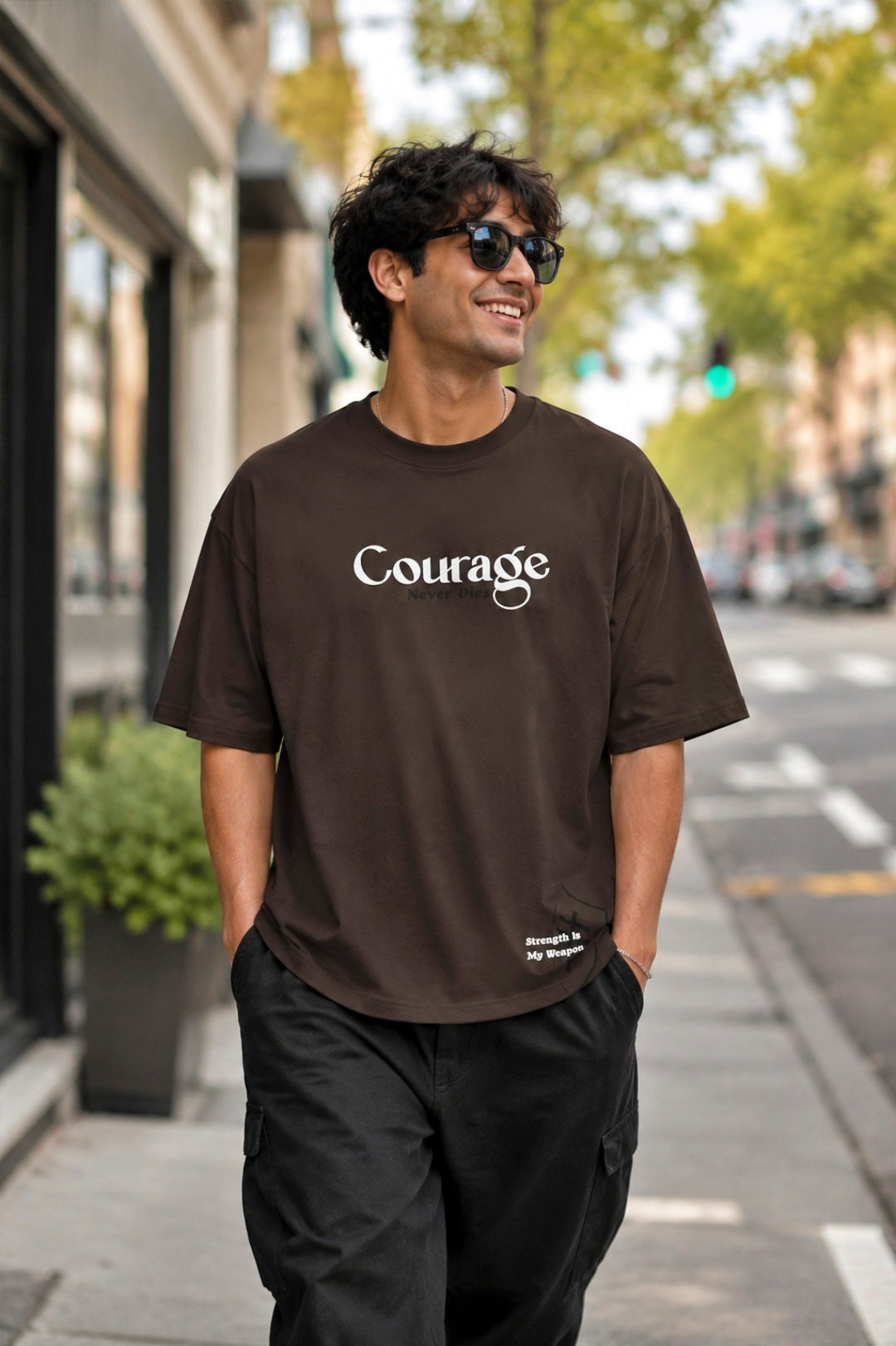 Courage - Oversized Men Puff Tees