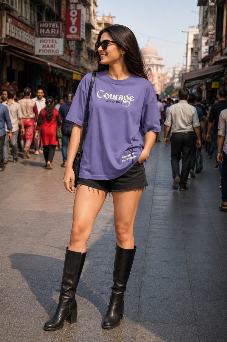 Courage - Oversized Women Puff Tees