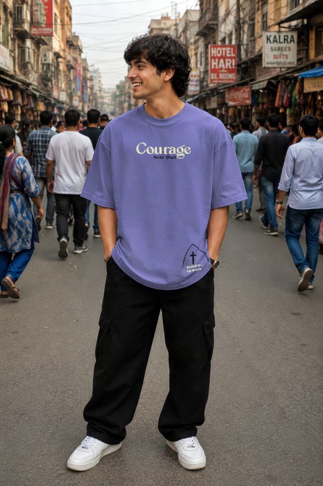Courage - Oversized Men Puff Tees