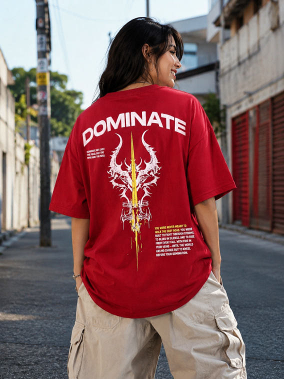 Dominate - Oversized Women Puff Tees