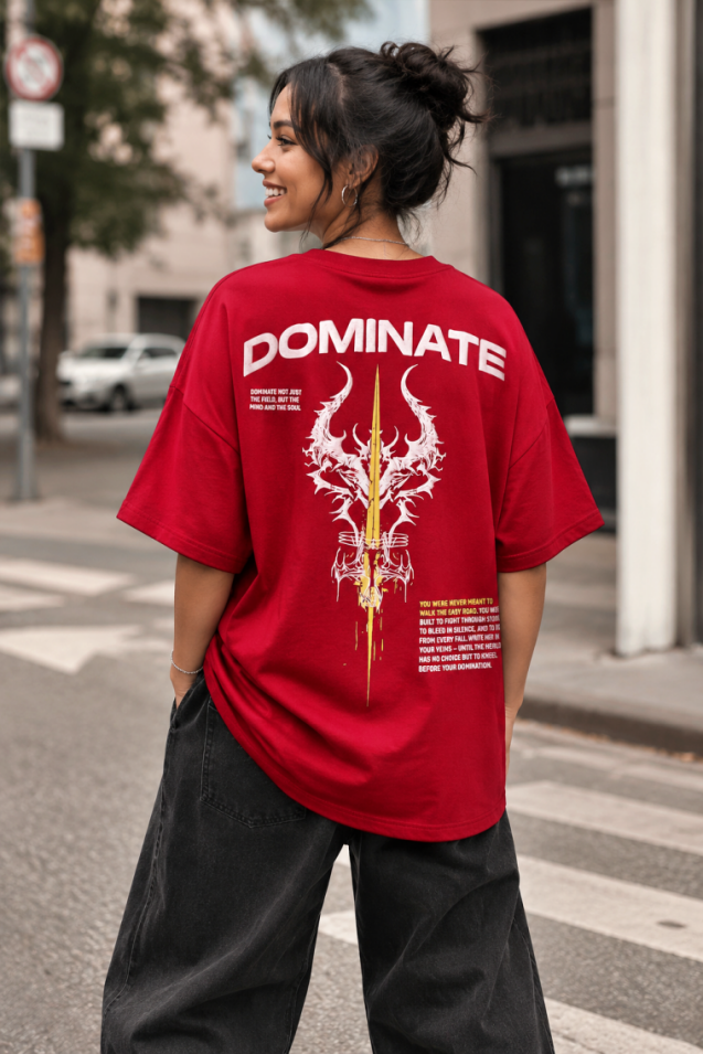 Dominate - Oversized Women Puff Tees