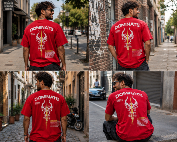 Dominate - Oversized Men Puff Tees