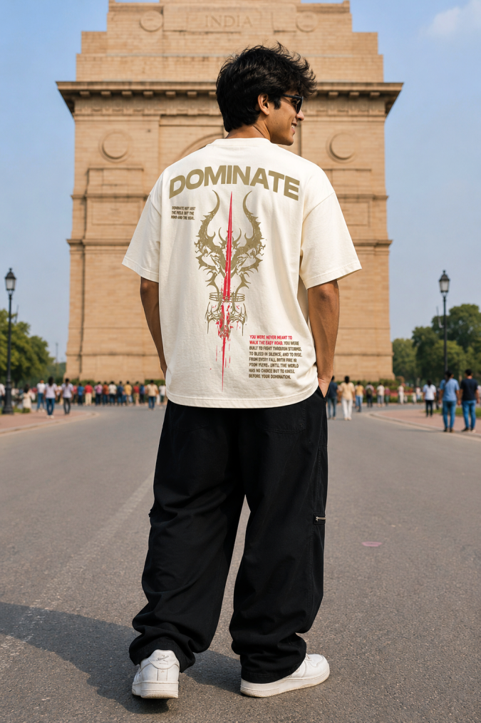 Dominate - Oversized Men Puff Tees