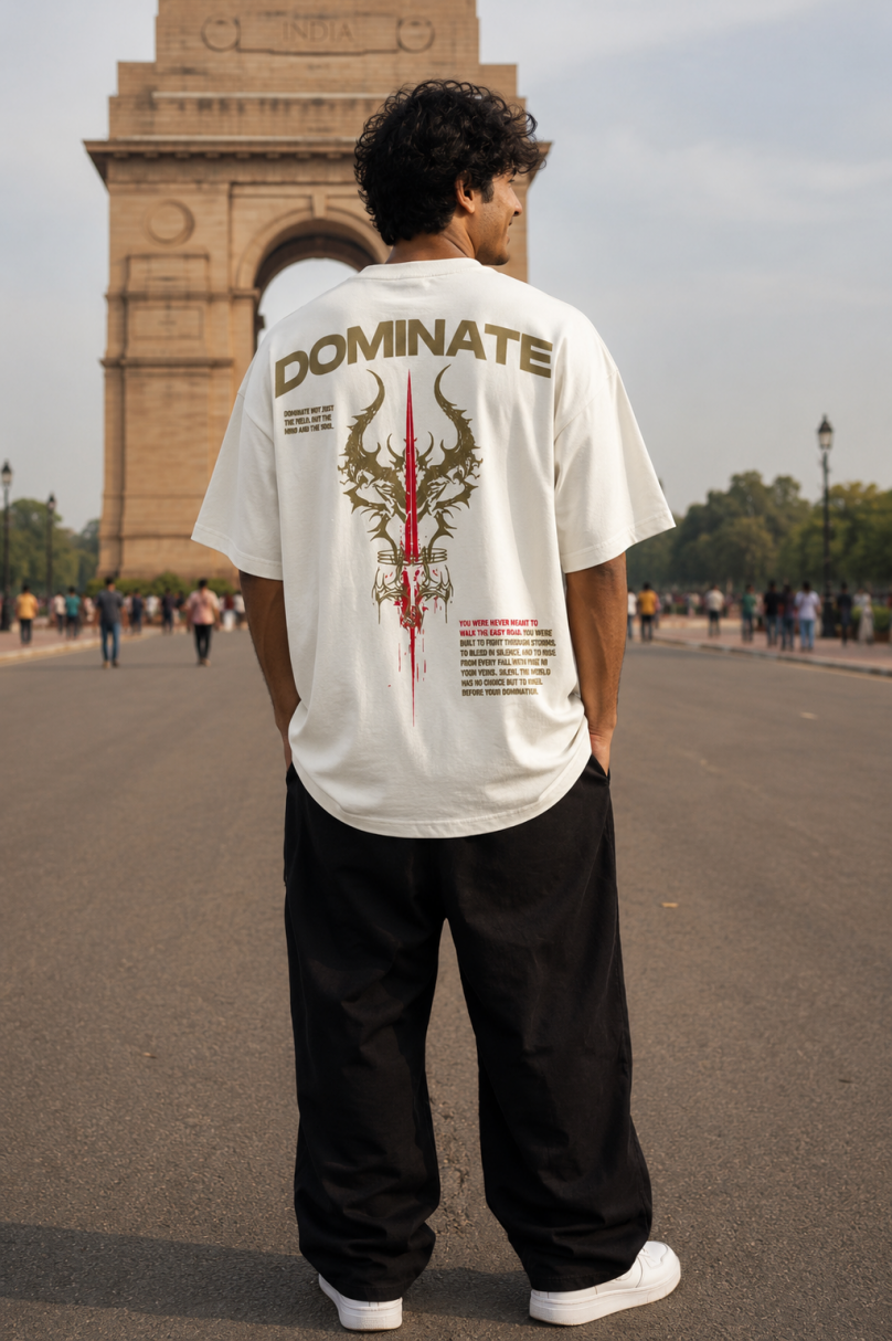 Dominate - Oversized Men Puff Tees