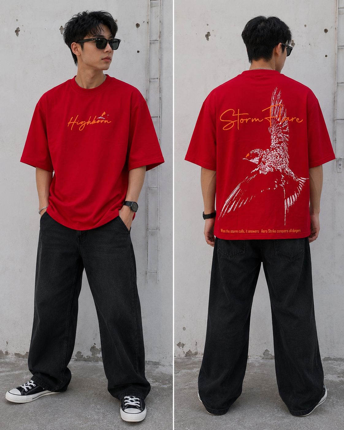 Highborn - Oversized Men Puff Tees