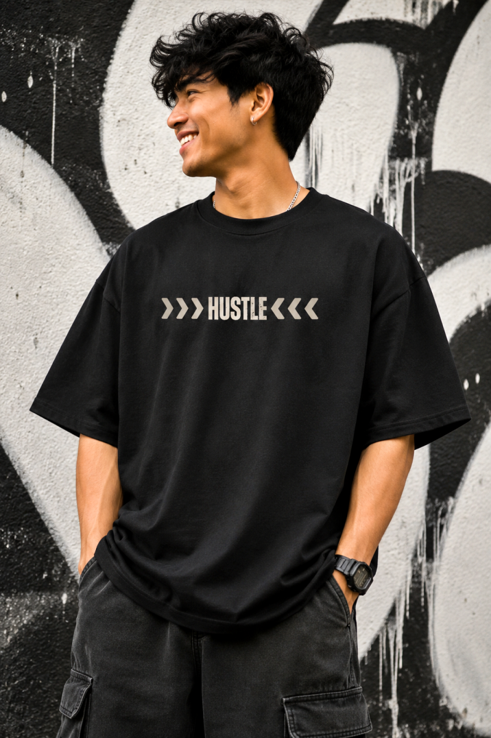 Hustle - Men's Oversized Tees
