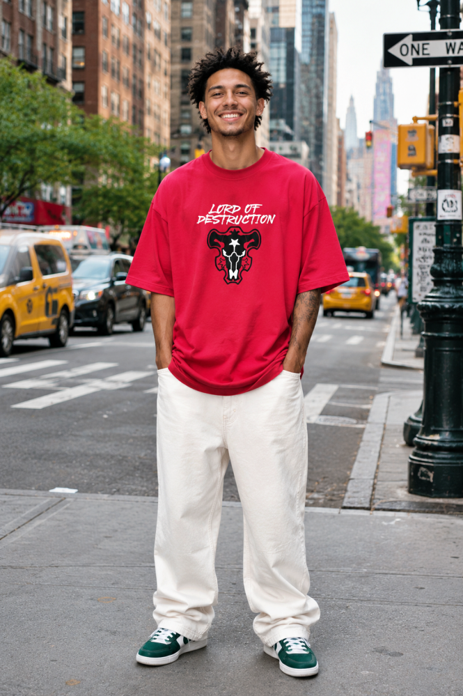 Lord Of Destruction - Men's Oversized Tees