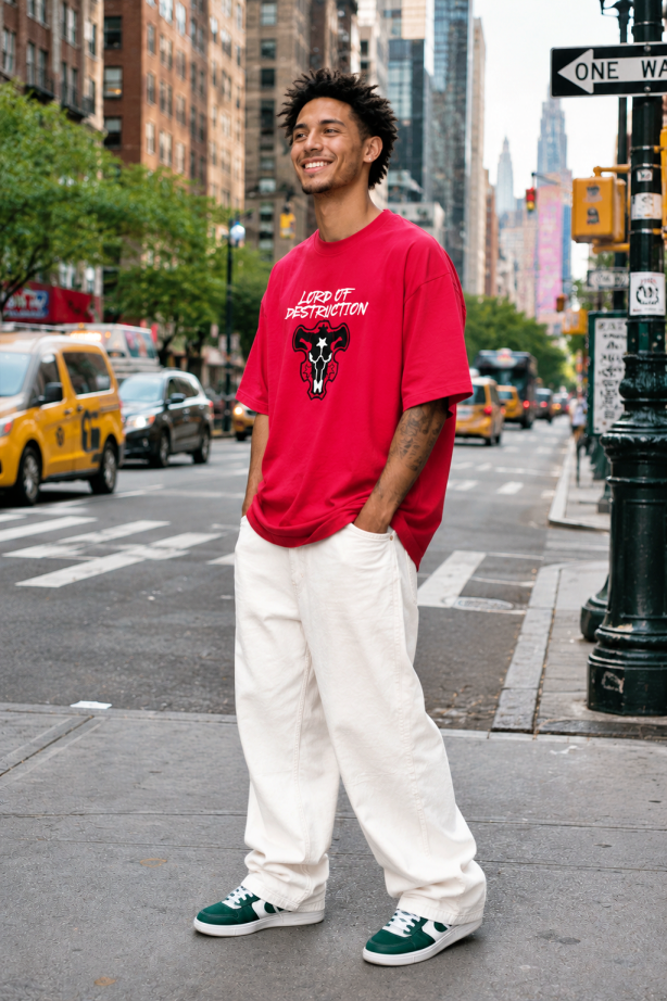 Lord Of Destruction - Men's Oversized Tees