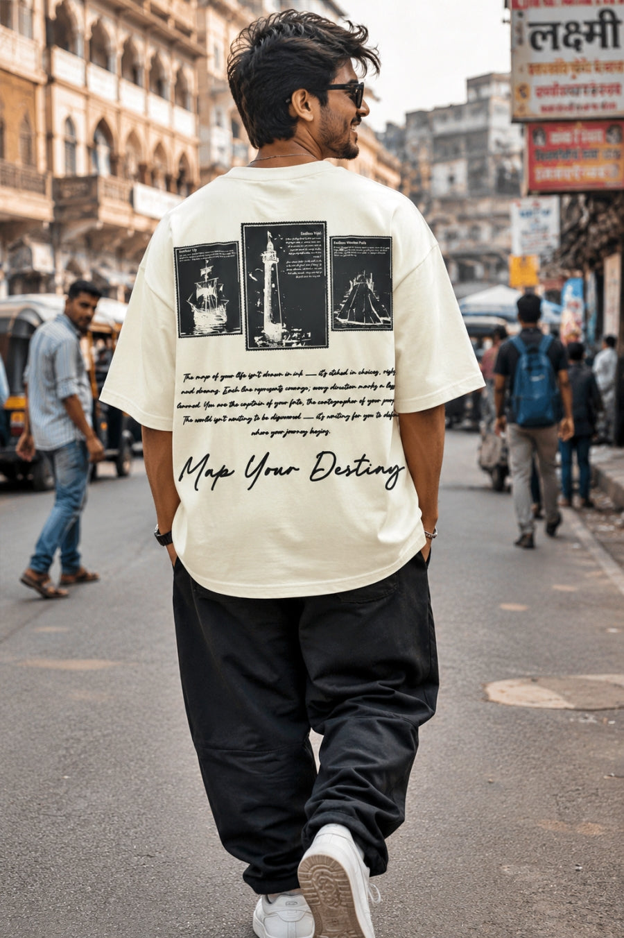 Map My Destiny - Oversized Men Puff Tees