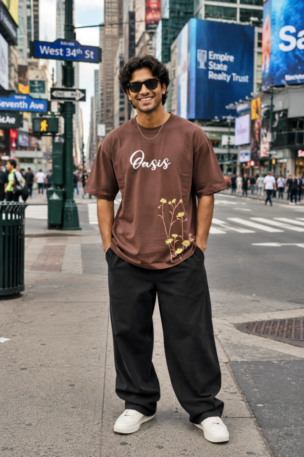 Oasis- Oversized Men Puff Tees