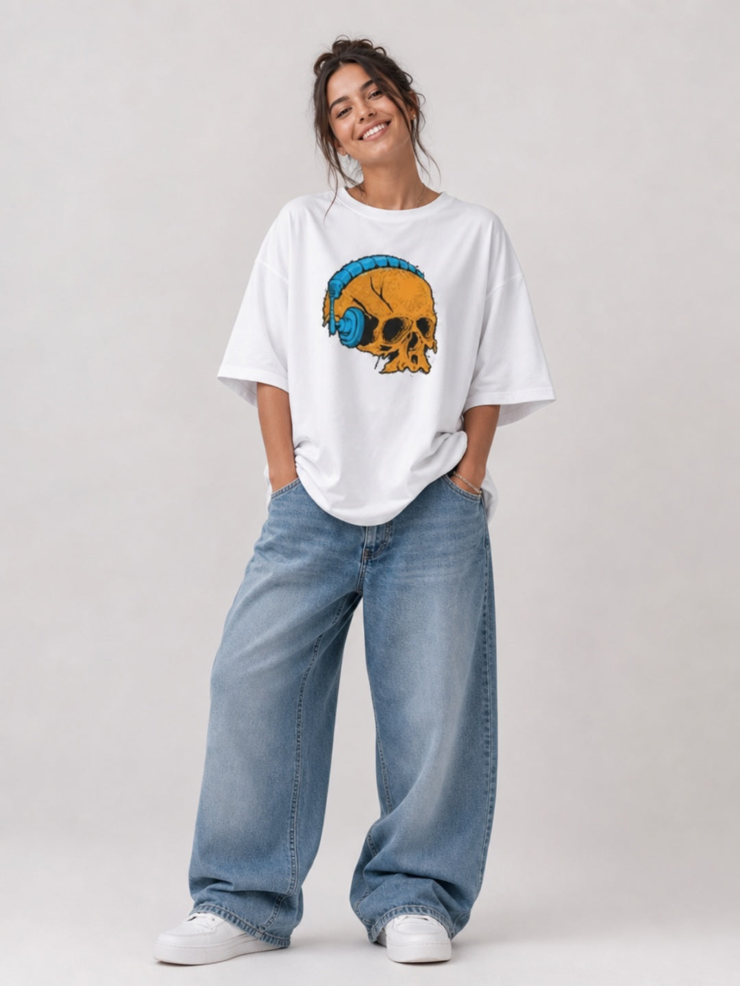 Skull Beats - Oversized Women Tees