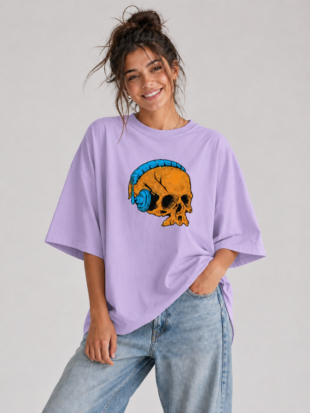 Skull Beats - Oversized Women Tees