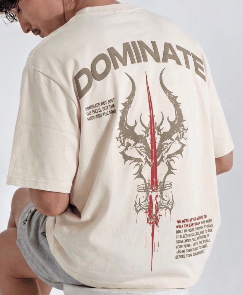 Dominate - Oversized Men Puff Tees