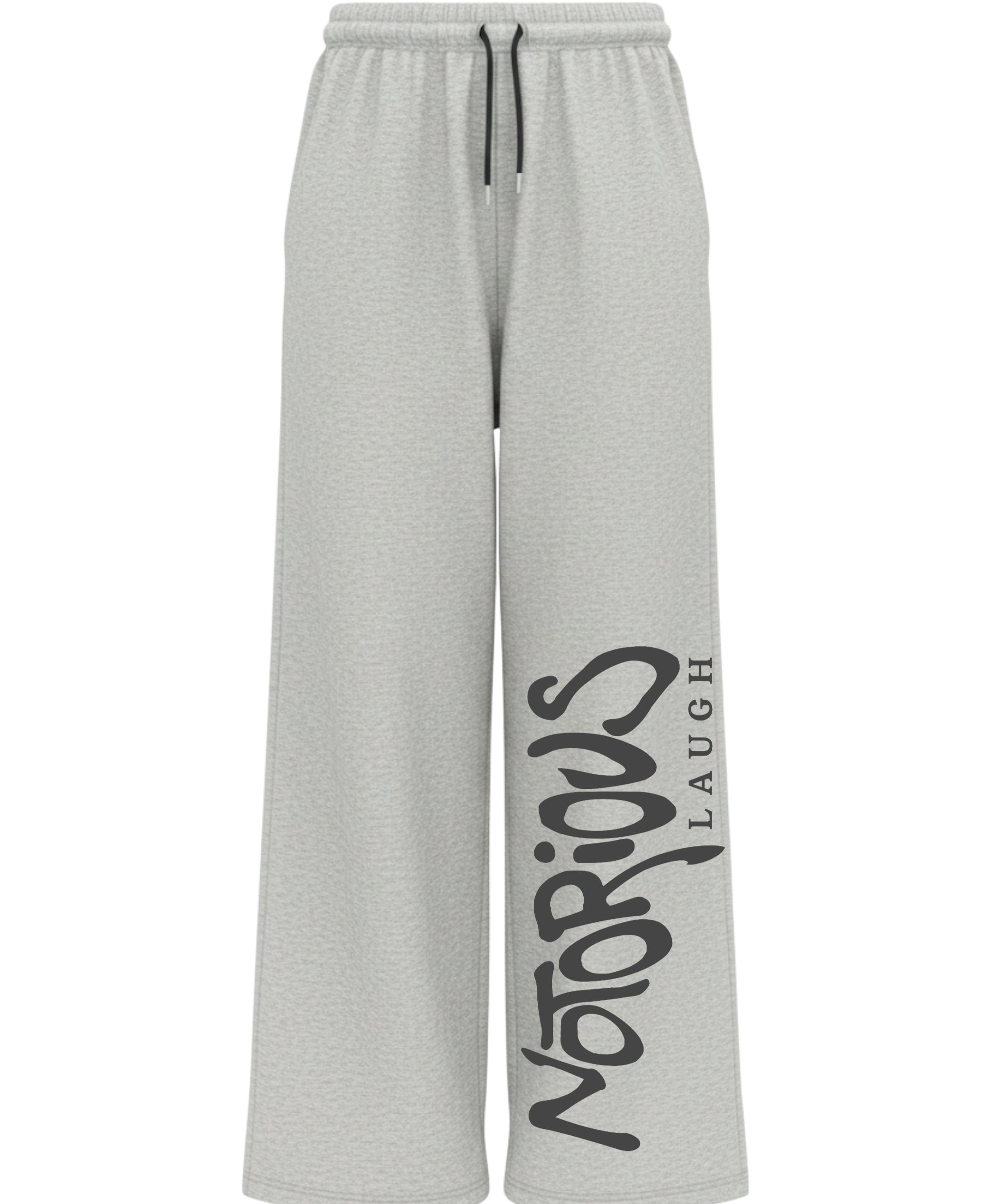 Grey Cotton Joggers Front Design